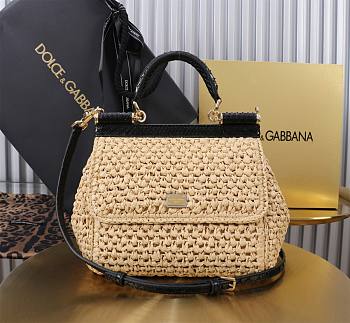 Dolce & Gabbana Crochet and Leather Bag - 20*16*8cm