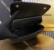 	 Dolce & Gabbana Crochet and Leather Bag In Black - 20*16*8cm - 4