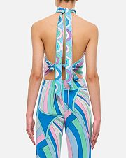 PUCCI SLEEVELESS SILK TWILL TOP - 3