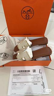 Hermes Oran Canvas Sandals - 6