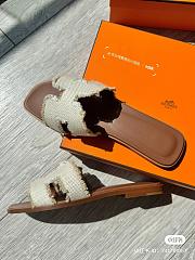 Hermes Oran Canvas Sandals - 4