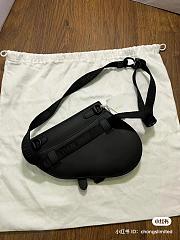 Dior Saddle Belt Pouch Black Bag - 18.5x16.5x2cm  - 4