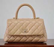 Chanel Coco Handle Beige Caviar Leather Gold Hardware - 14*24*10cm - 1