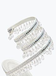 Rene Caovilla Chandelier Ivory Sandal White105mm - 5
