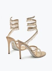 	 Rene Caovilla Chandelier Ivory Sandal Beige 105mm - 5