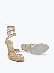 	 Rene Caovilla Chandelier Ivory Sandal Beige 105mm - 4