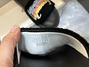 CASABLANCA Embroidered Terry Sliders in Black - 4