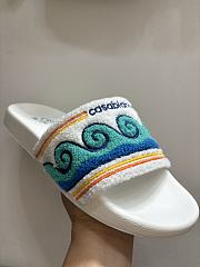 Casablanca Embroidered Terry Slider - 4