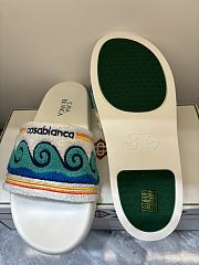 Casablanca Embroidered Terry Slider - 2