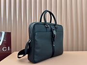 Gucci Medium briefcase with Web in black leather - 37x 29x7cm - 6