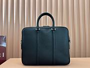 Gucci Medium briefcase with Web in black leather - 37x 29x7cm - 4