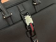 Gucci Medium briefcase with Web in black leather - 37x 29x7cm - 3