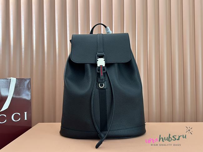 Gucci Medium backpack with Web In Black - 34x 40x 12cm - 1
