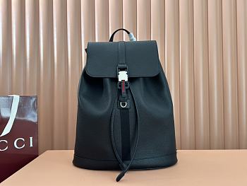 Gucci Medium backpack with Web In Black - 34x 40x 12cm