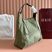 GUCCI Canvas Monogram Hobo Green Bag - W36xH36x10cm - 4