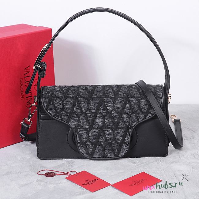 Valentino Garavani La Grand Deuxieme Toile lconographe Black Bag - 28x25x6cm - 1