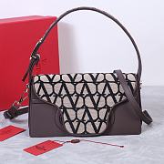 	 Valentino Garavani La Grand Deuxieme Toile lconographe Brown Bag - 28x25x6cm - 1