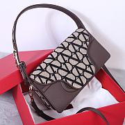 	 Valentino Garavani La Grand Deuxieme Toile lconographe Brown Bag - 28x25x6cm - 3