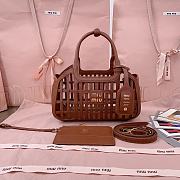 Miu Miu Cookie Popup Basket Bag In Brown - 24 X12.5 X 9 cm - 1