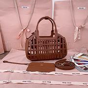 Miu Miu Cookie Popup Basket Bag In Brown - 24 X12.5 X 9 cm - 4