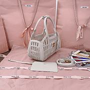 	 Miu Miu Cookie Popup Basket Bag In White - 24 X12.5 X 9 cm - 6