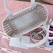 	 Miu Miu Cookie Popup Basket Bag In White - 24 X12.5 X 9 cm - 4
