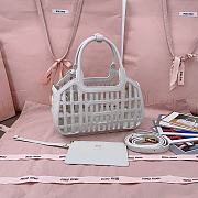 	 Miu Miu Cookie Popup Basket Bag In White - 24 X12.5 X 9 cm - 3
