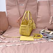 	 Miu Miu Cookie Popup Basket Bag In Yellow - 24 X12.5 X 9 cm - 3