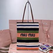 Miu Miu Raffia-effect Woven Tote Bag - 30X38CM - 3