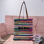 Miu Miu Raffia-effect Woven Tote Bag - 30X38CM - 2