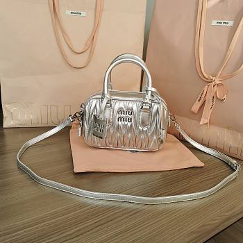 Miu Miu Arcadie Small Bag in Silver - 19X13X6CM