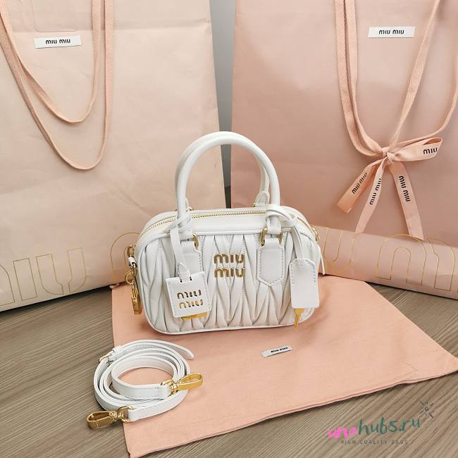 	 Miu Miu Arcadie Small Bag in White - 19X13X6CM - 1