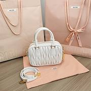 	 Miu Miu Arcadie Small Bag in White - 19X13X6CM - 4