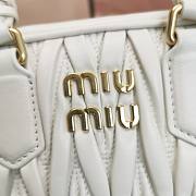 	 Miu Miu Arcadie Small Bag in White - 19X13X6CM - 5