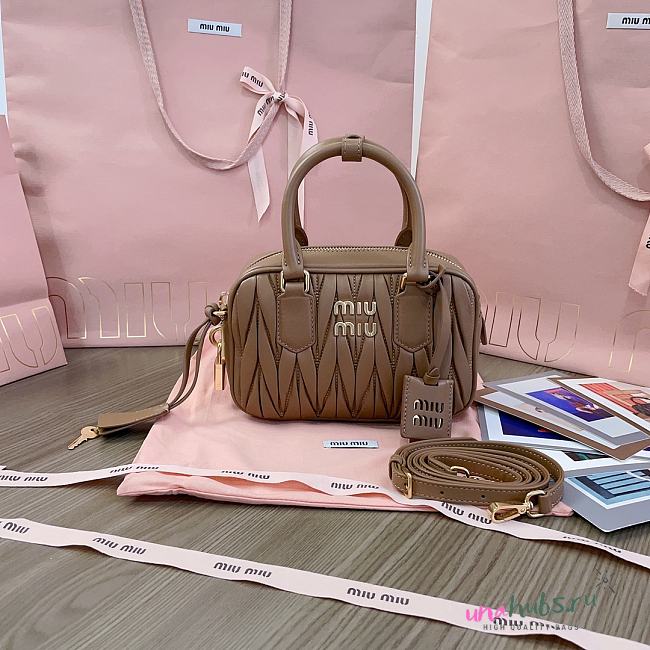 Miu Miu Arcadie Small Bag in Brown - 19X13X6CM - 1