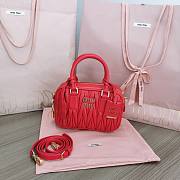 	 Miu Miu Arcadie Small Bag in Red - 19X13X6CM - 1