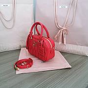 	 Miu Miu Arcadie Small Bag in Red - 19X13X6CM - 4