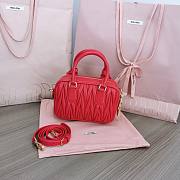 	 Miu Miu Arcadie Small Bag in Red - 19X13X6CM - 2