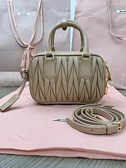 	 Miu Miu Arcadie Small Bag in Beige - 19X13X6CM - 6