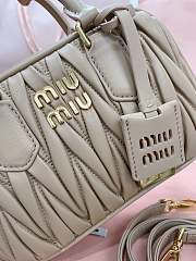 	 Miu Miu Arcadie Small Bag in Beige - 19X13X6CM - 4