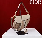 	 Dior Saddle Bag with Strap Two-Tone - 25.5×20×6.5cm - 4