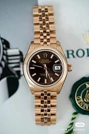Rolex President 28mm Ladies Watch Rose Gold/Chocolate Dial - 5