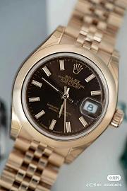 Rolex President 28mm Ladies Watch Rose Gold/Chocolate Dial - 4
