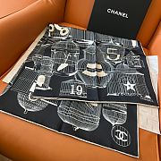 	 Chanel Silk Scarf In Black - 90x90cm - 1