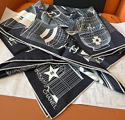 	 Chanel Silk Scarf In Black - 90x90cm - 3