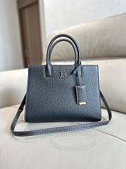 	 Burberry Frances Mini Tote Black Leather Bag - 27x 11× 20cm - 1