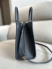 	 Burberry Frances Mini Tote Black Leather Bag - 27x 11× 20cm - 6