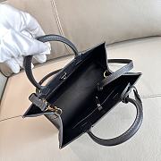 	 Burberry Frances Mini Tote Black Leather Bag - 27x 11× 20cm - 5