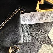 	 Burberry Frances Mini Tote Black Leather Bag - 27x 11× 20cm - 3