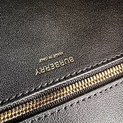 	 Burberry Frances Mini Tote Black Leather Bag - 27x 11× 20cm - 2